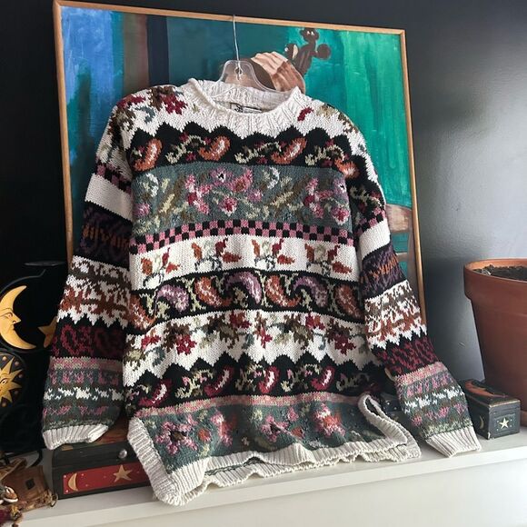 Heirloom Collectables colourful Knit Women's Sweater Size M - Picture 2 of 16